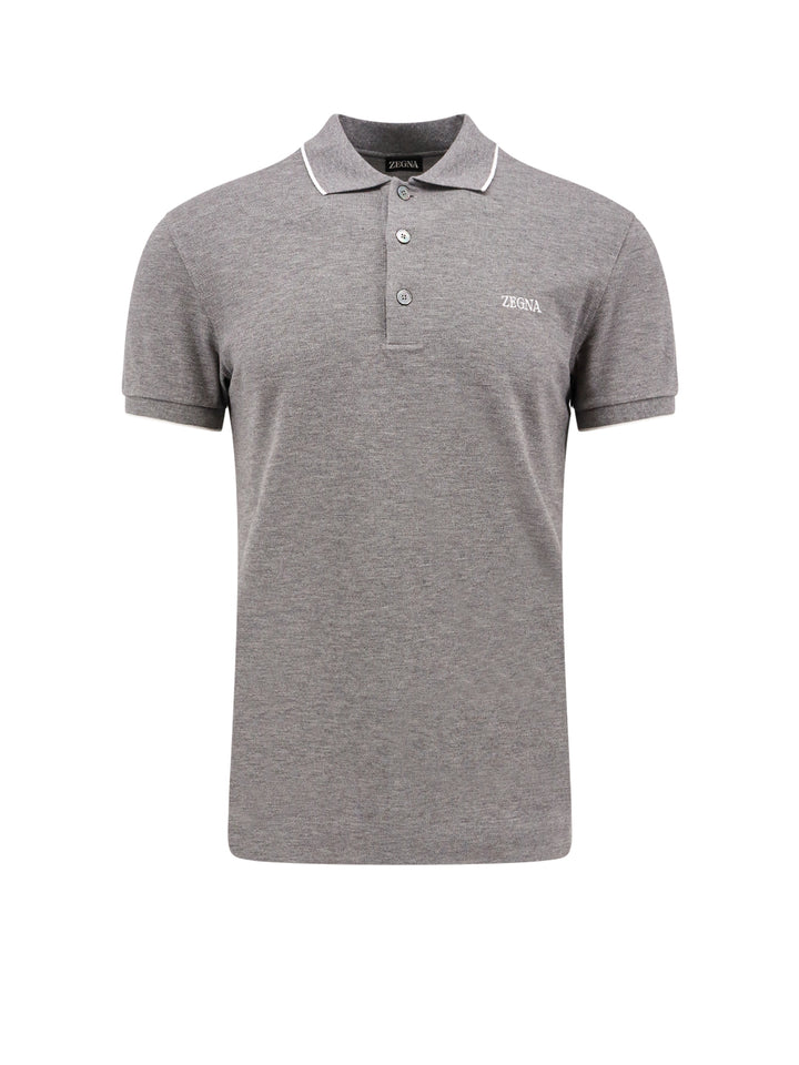 Maglia polo in cotone con logo