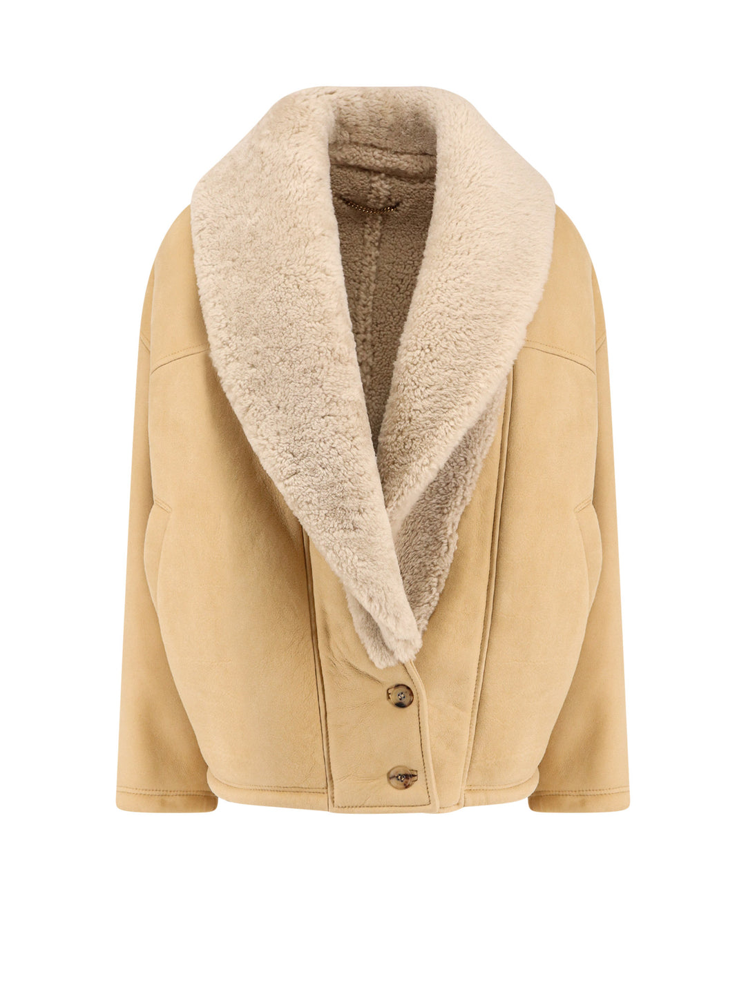 Montone in suede con fodera in shearling