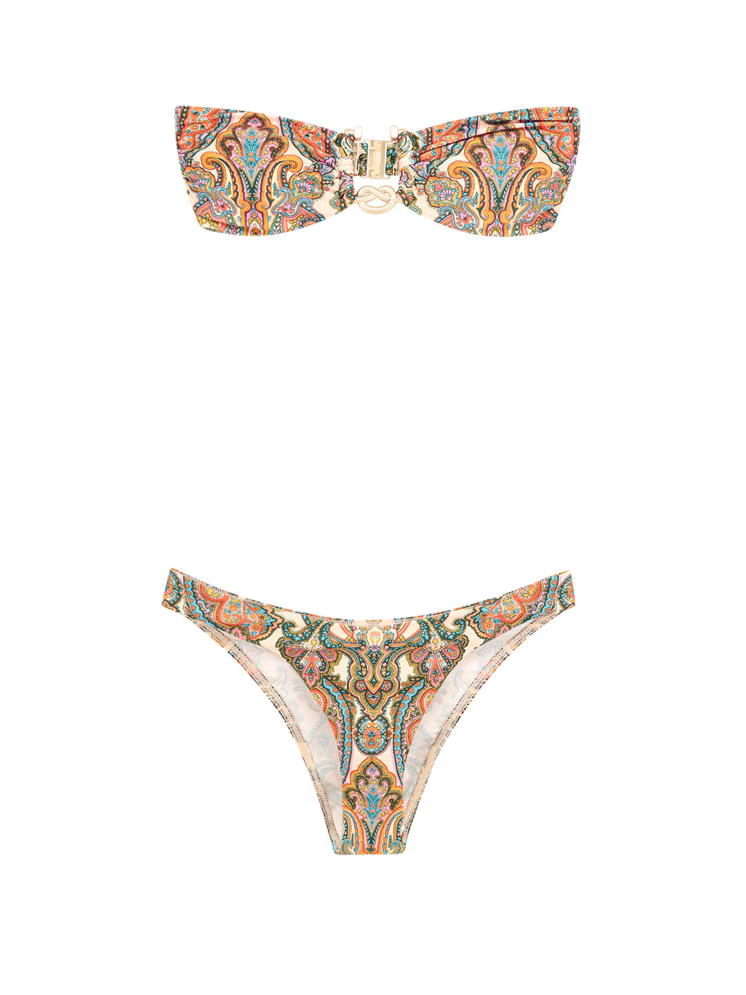 Bikini in lycra con motivo paisley