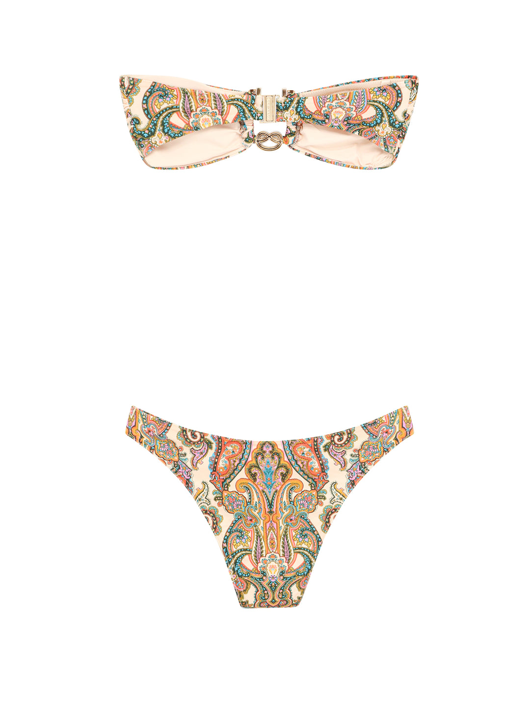 Bikini in lycra con motivo paisley