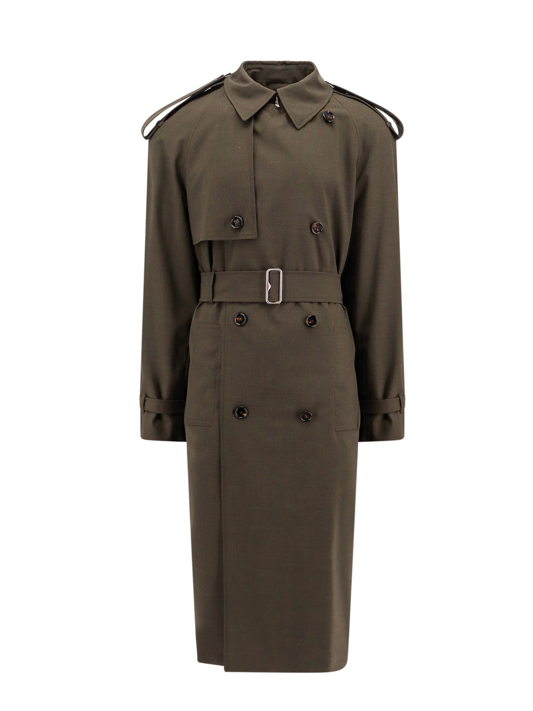 Trench in lana stretch