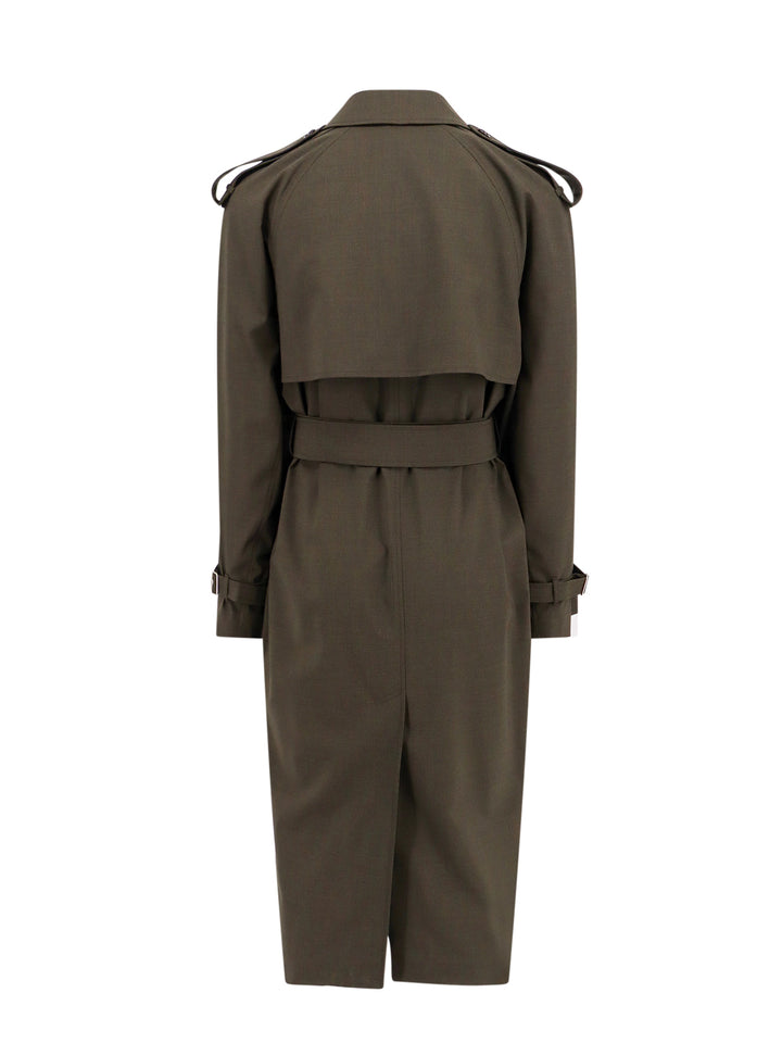 Trench in lana stretch