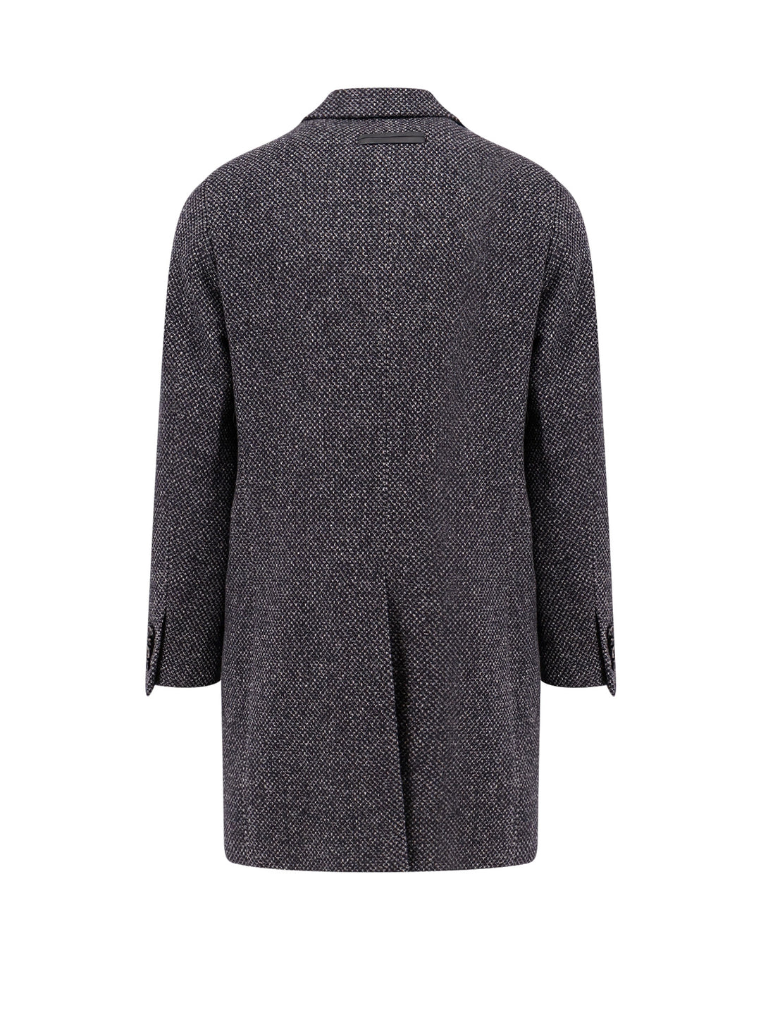 Cappotto microfantasia in lana e cashmere