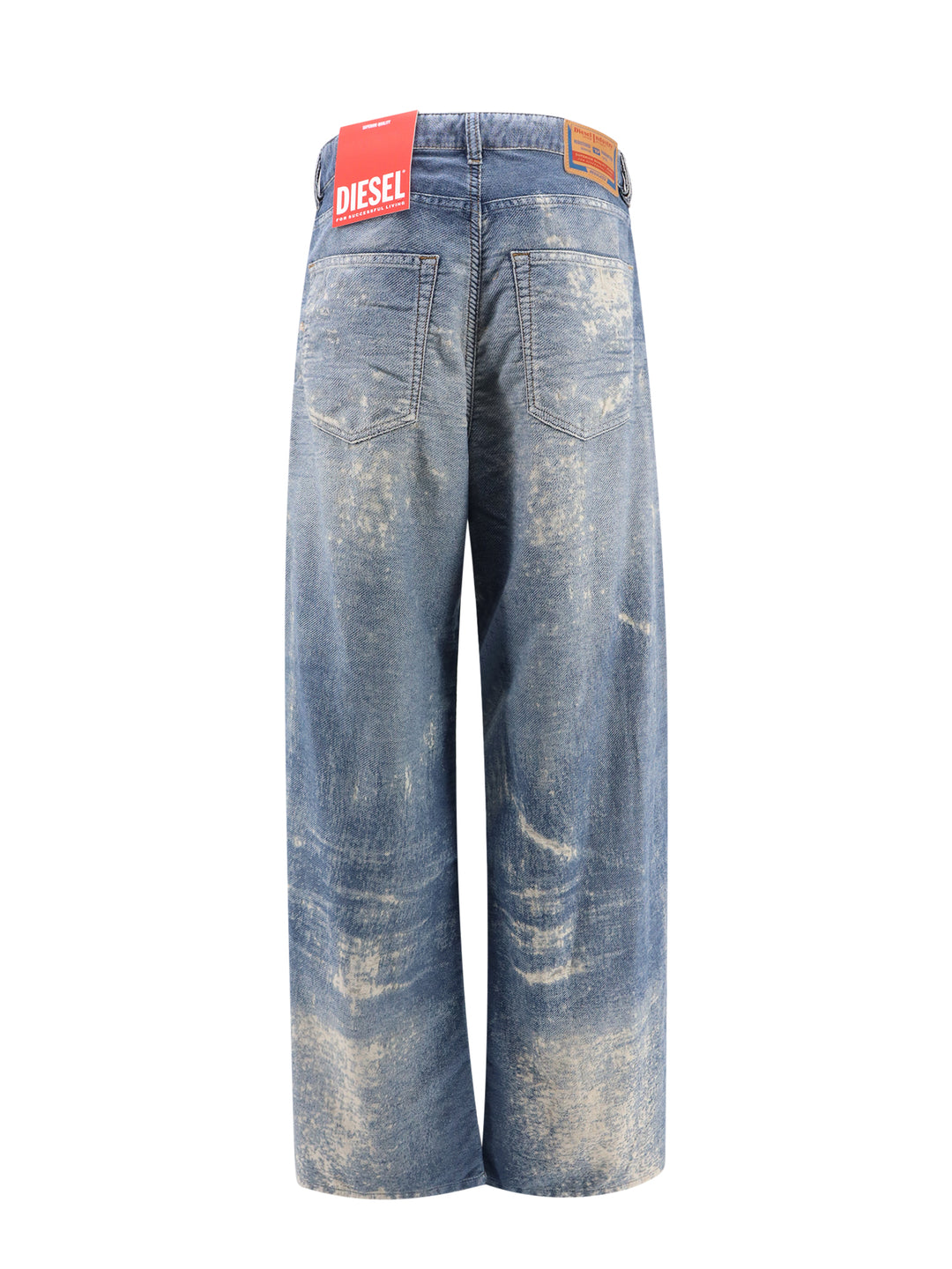 Jeans Loose Fit in cotone Distressed