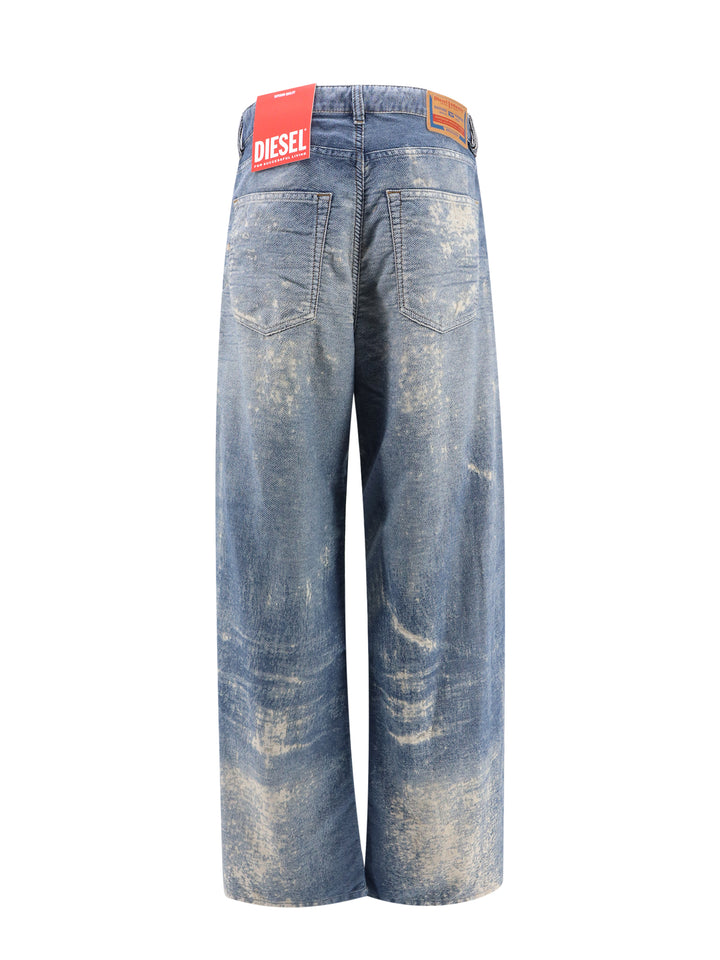 Jeans Loose Fit in cotone Distressed