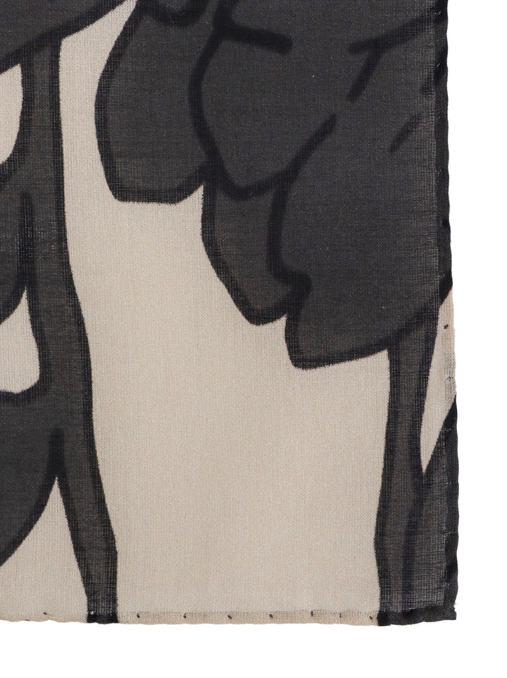 Foulard in cotone con stampa floreale