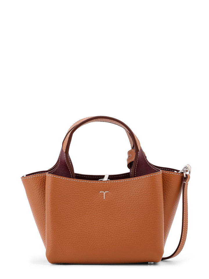 Micro Bag Tod's in pelle con incisione logo, doppio manico in pelle