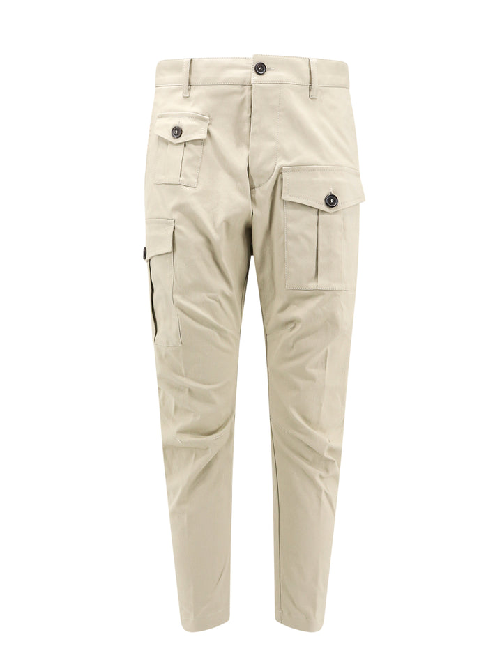 Pantalone cargo in cotone con patch logo