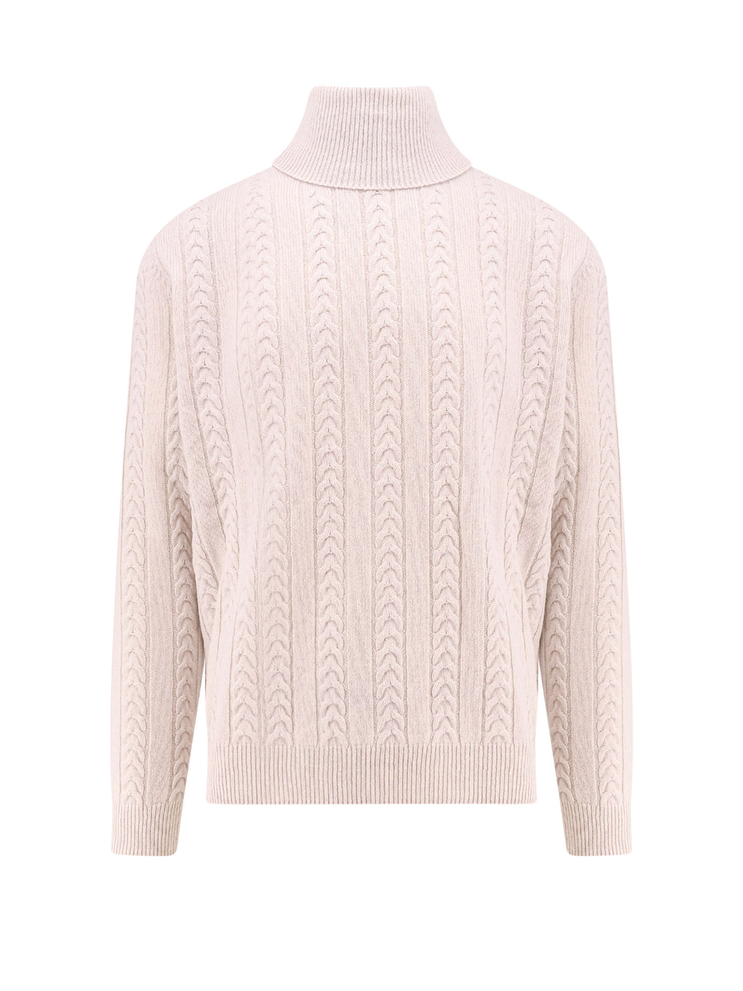 Maglia a trecce in lana e cashmere