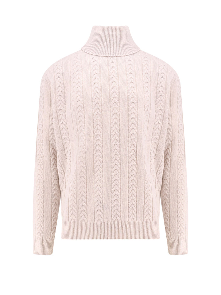 Maglia a trecce in lana e cashmere