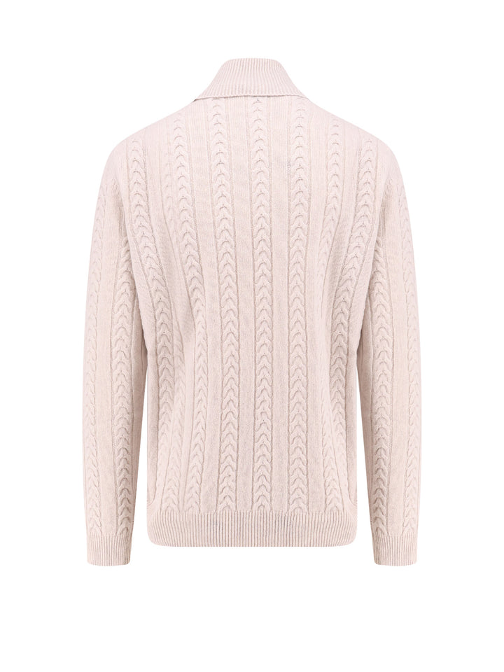 Maglia a trecce in lana e cashmere