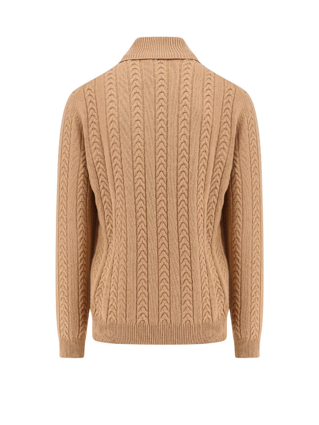 Maglia a trecce in lana e cashmere