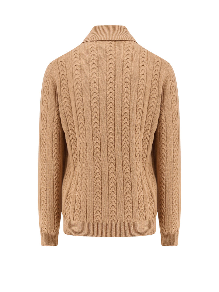 Maglia a trecce in lana e cashmere