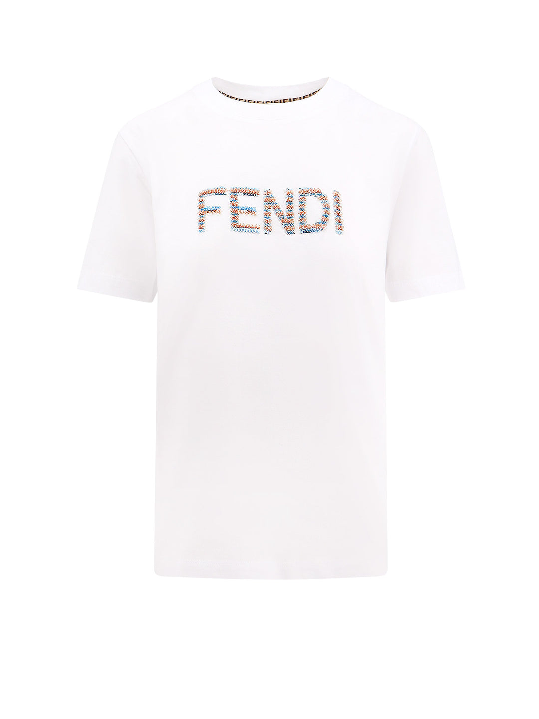 T-shirt in cotone con logo frontale