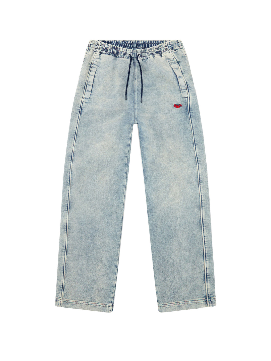 Jeans in cotone con logo Oval-D ricamato