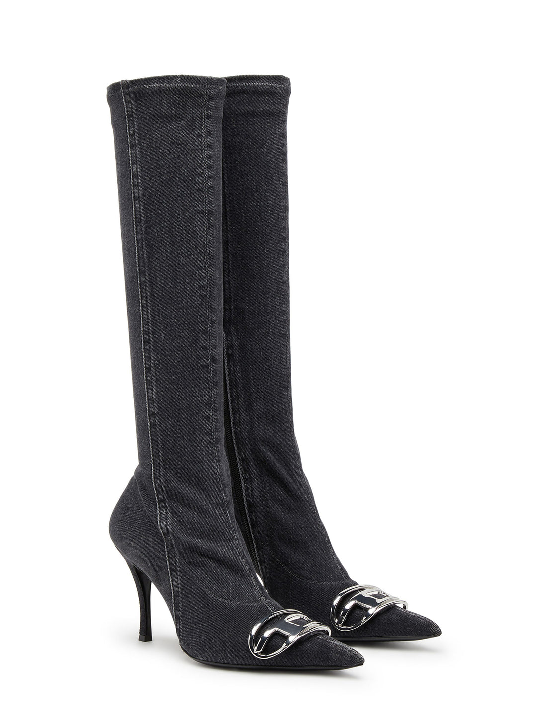 Stivali Knee-High in denim stretch