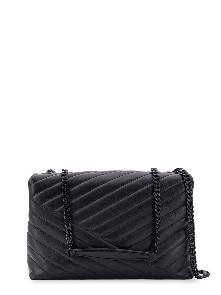 Borsa a tracolla in pelle con motivo Chevron