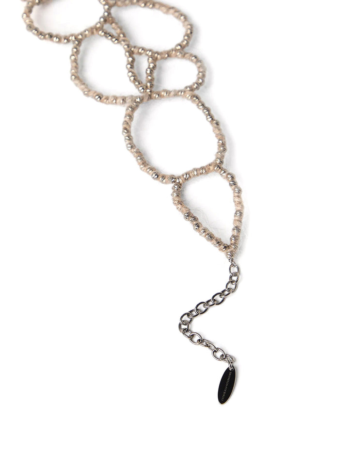 Collana in mohair e argento sterling 925