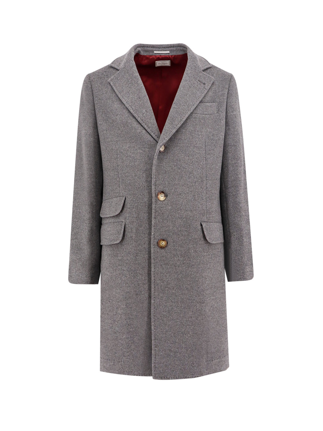 Cappotto in cashmere con revers classico