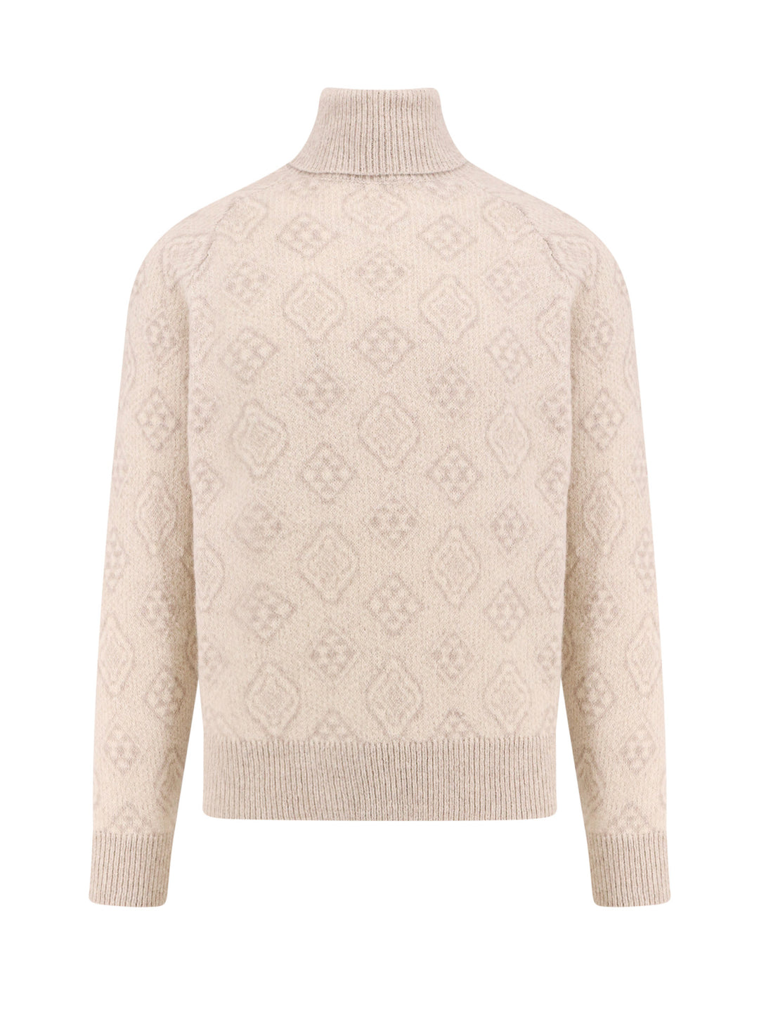 Maglia in misto alpaca con motivo Geometric Jacquard