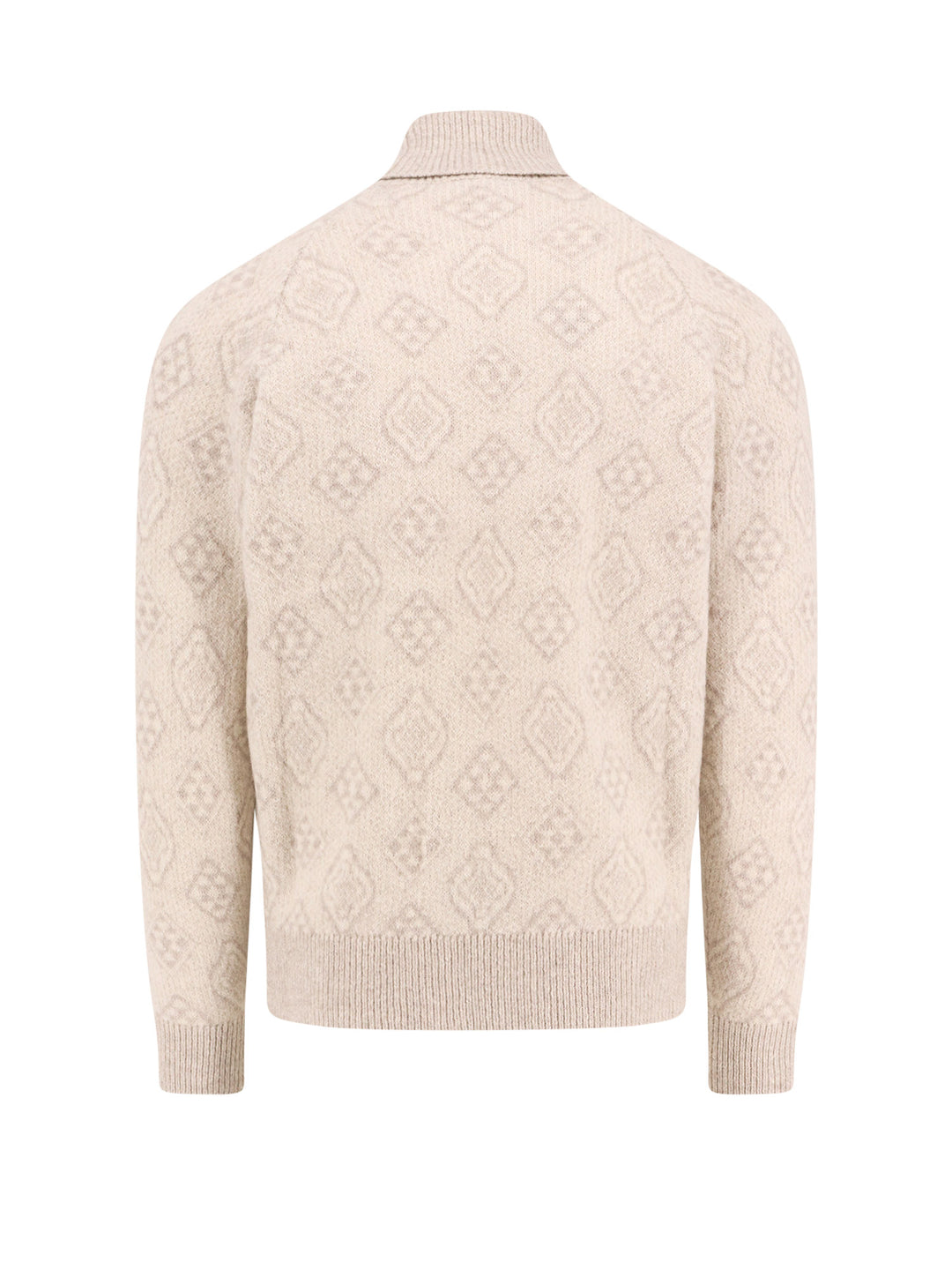 Maglia in misto alpaca con motivo Geometric Jacquard