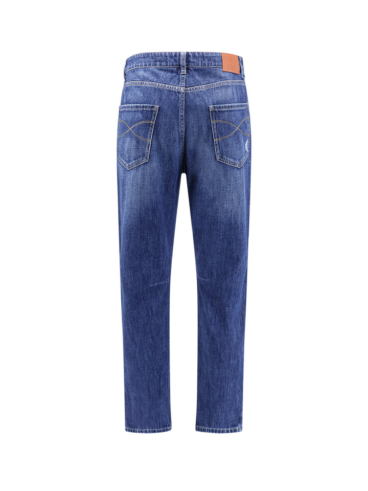 Jeans in cotone con dettaglio strappi