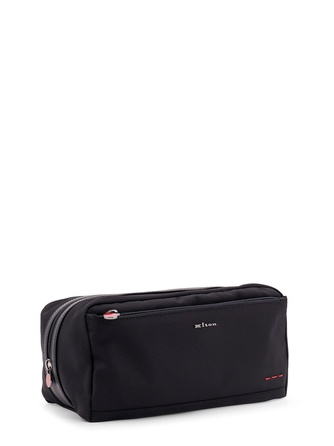 Beauty case in nylon con logo frontale