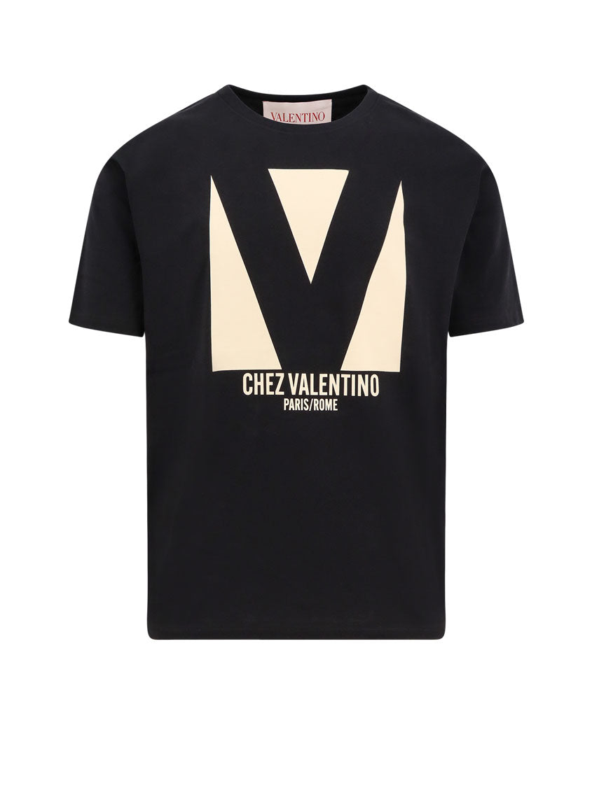 T-shirt in cotone con stampa Chez Valentino