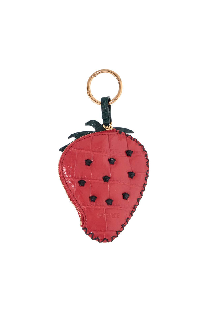 Charm Fragola In Pelle Stampa Cocco