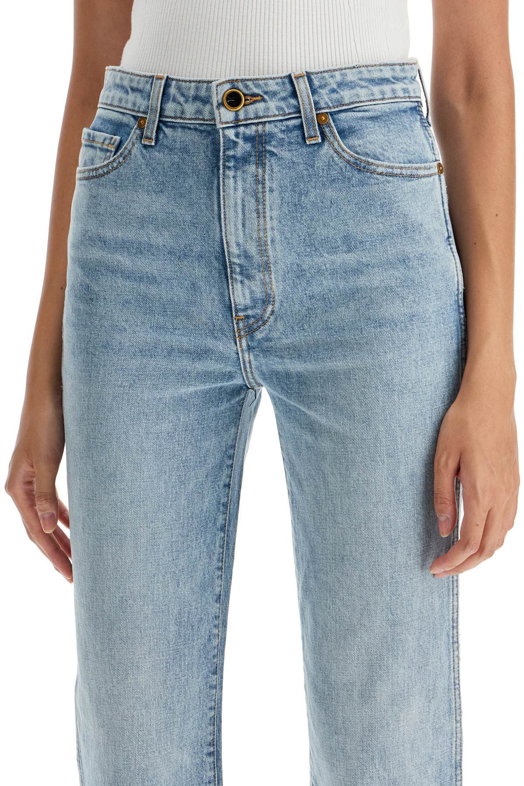 Jeans Cropped Abigail A Gamba Dritta