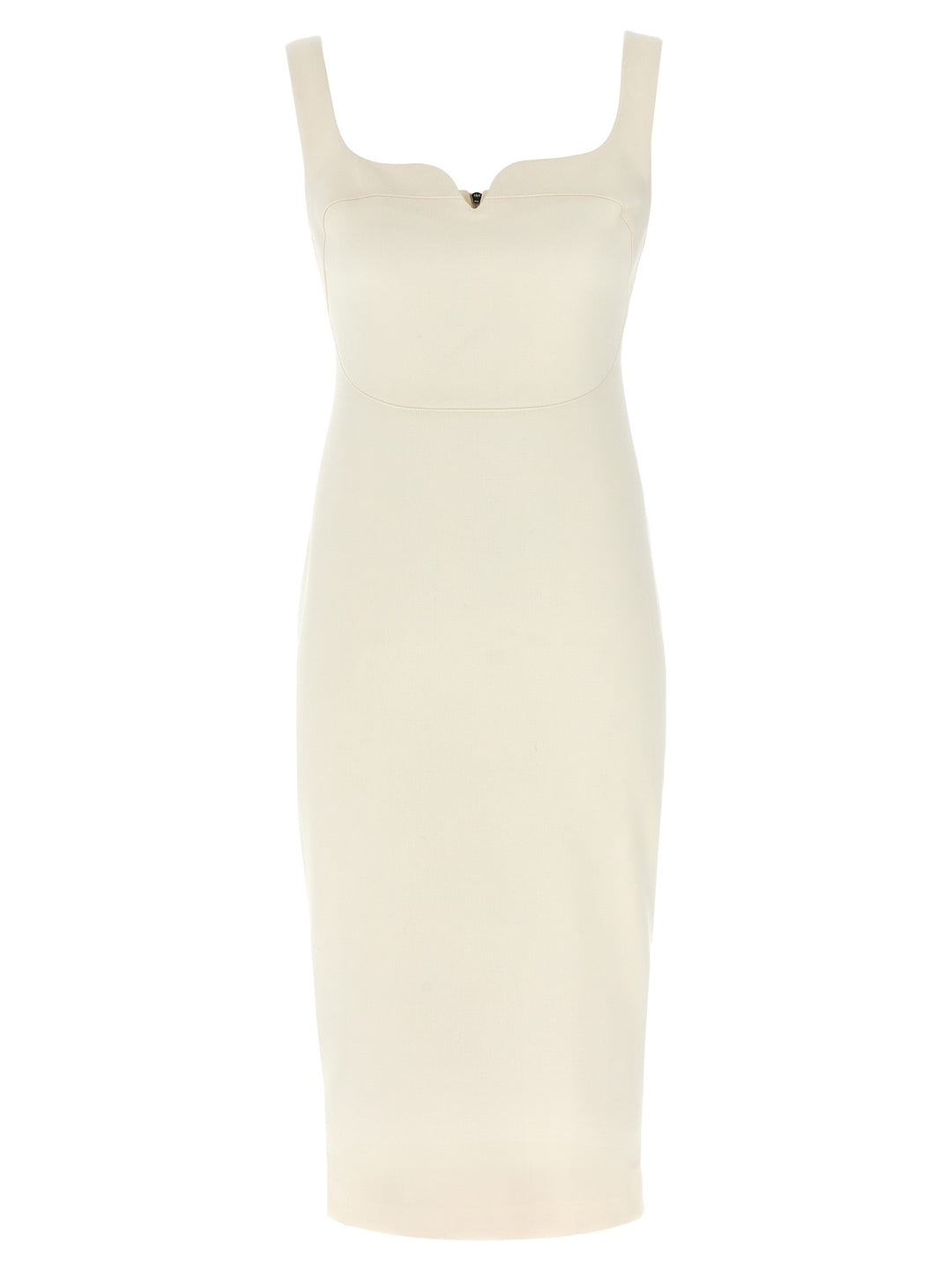 Heart Neckline Dress Abiti Bianco