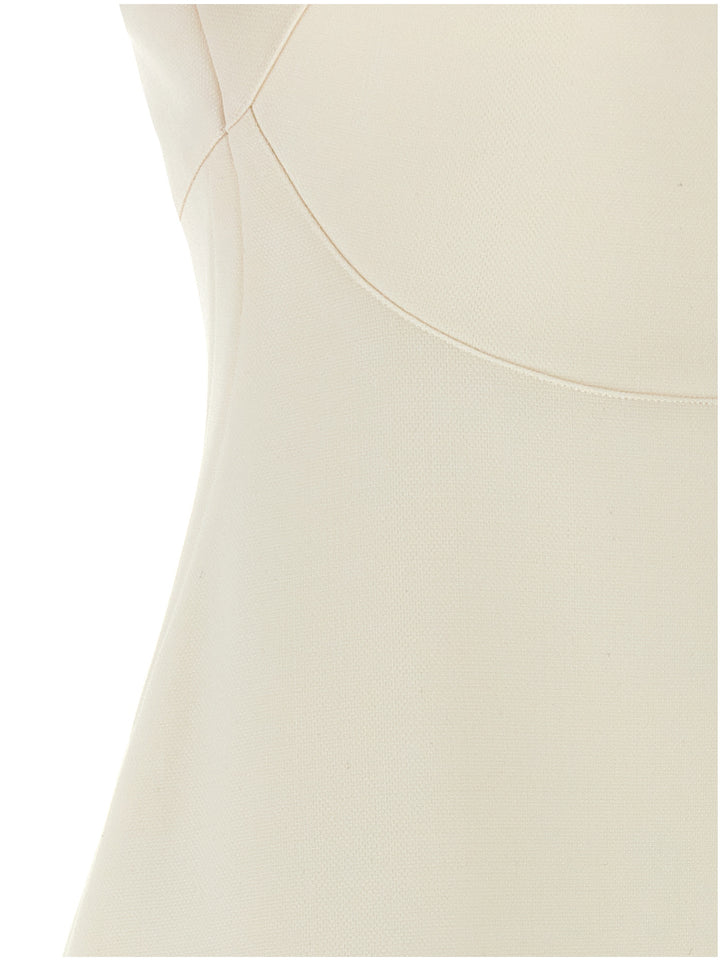 Heart Neckline Dress Abiti Bianco