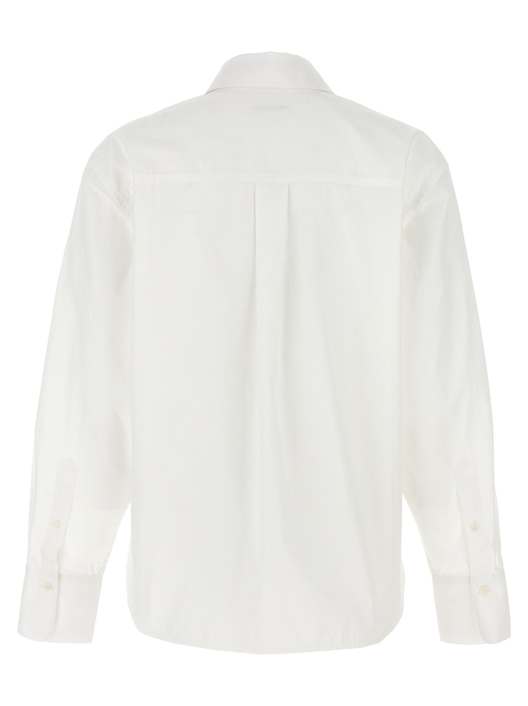 Cropped Shirt With Logo Embroidery Camicie Bianco