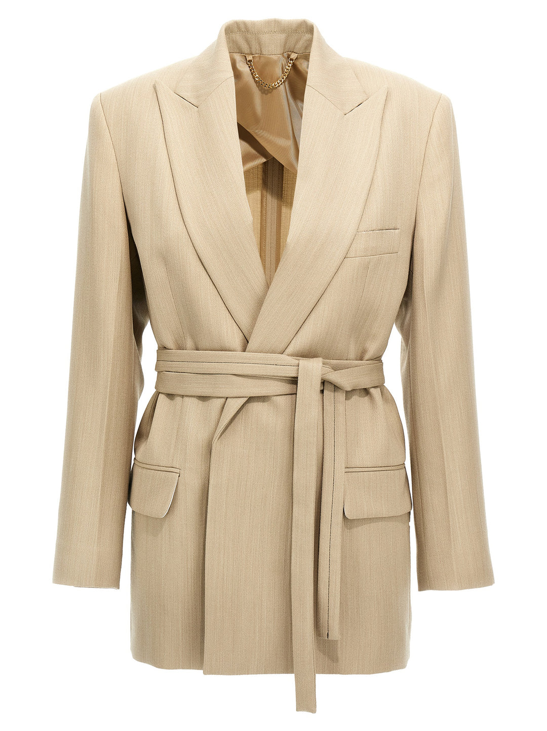 Belt Blazer Blazer And Suits Beige