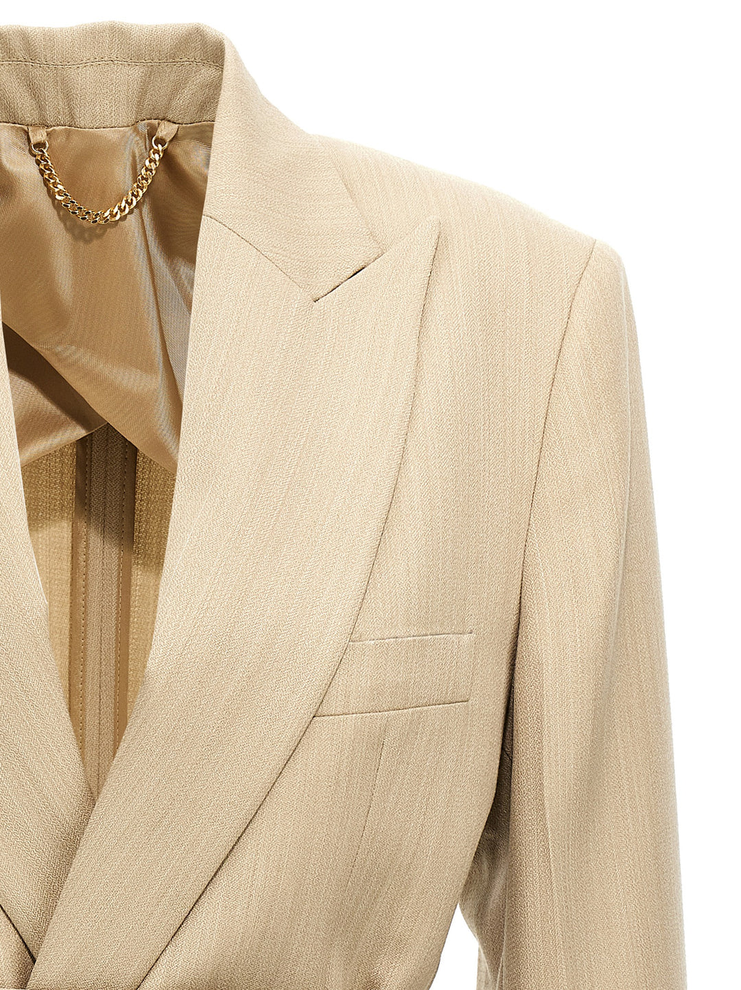 Belt Blazer Blazer And Suits Beige