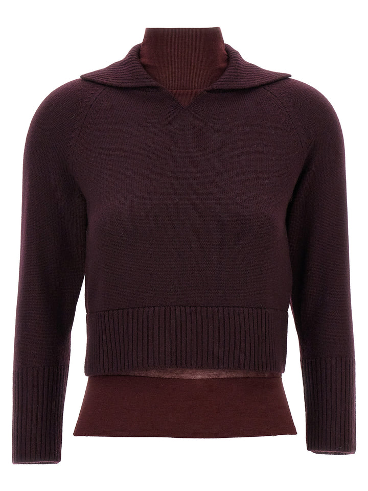 Double Layer Sweater Maglioni Viola