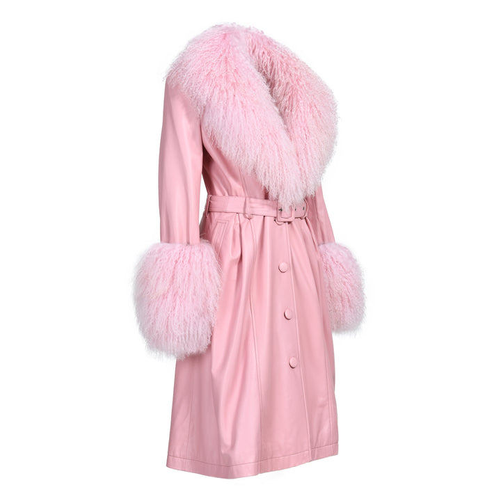 Cappotto Sac Rosa in Pelle