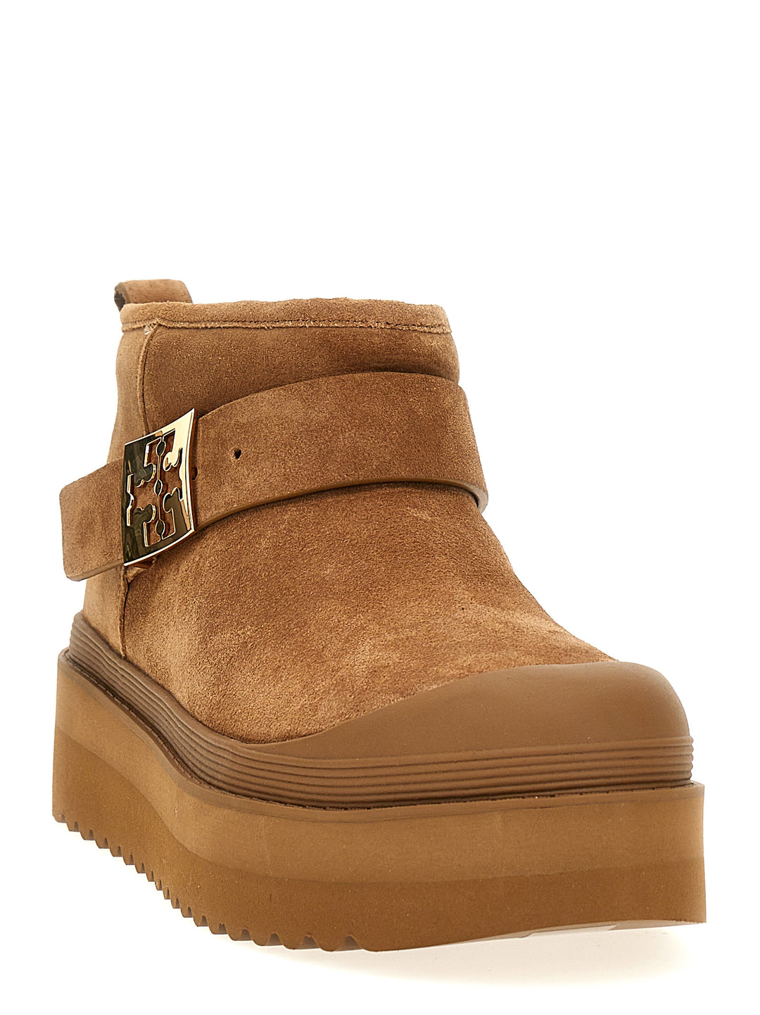 Mellow Shearling Platform Stivali E Stivaletti Marrone