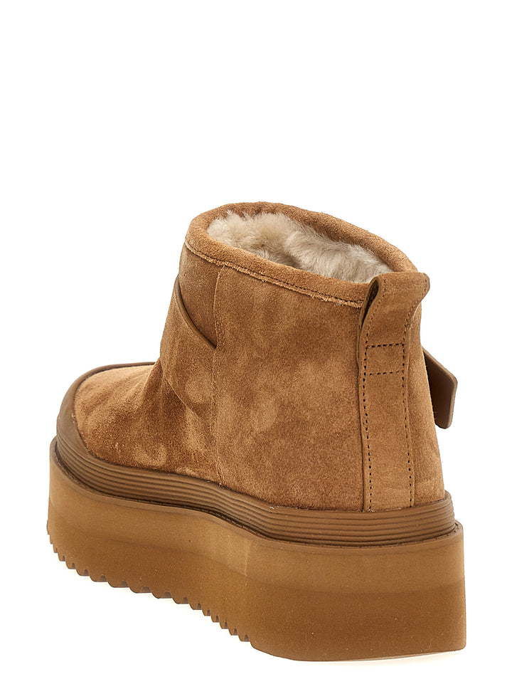 Mellow Shearling Platform Stivali E Stivaletti Marrone