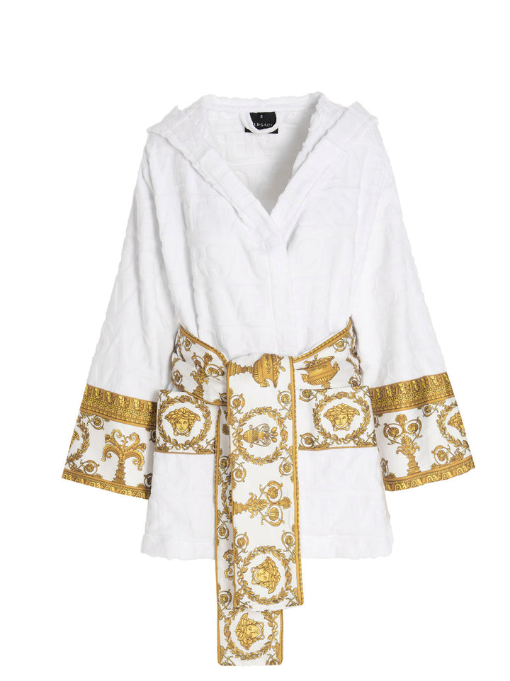 Short Bathrobe Towels Bianco