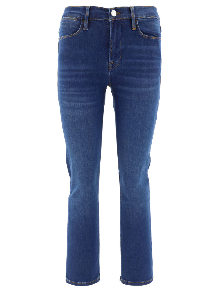 Le Shape High Straight Trousers Blu