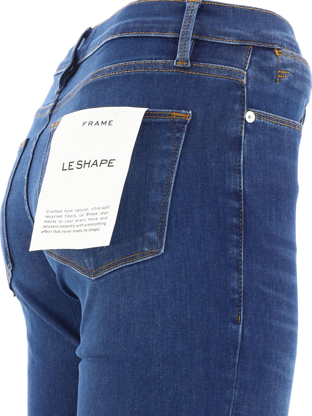 Le Shape High Straight Trousers Blu