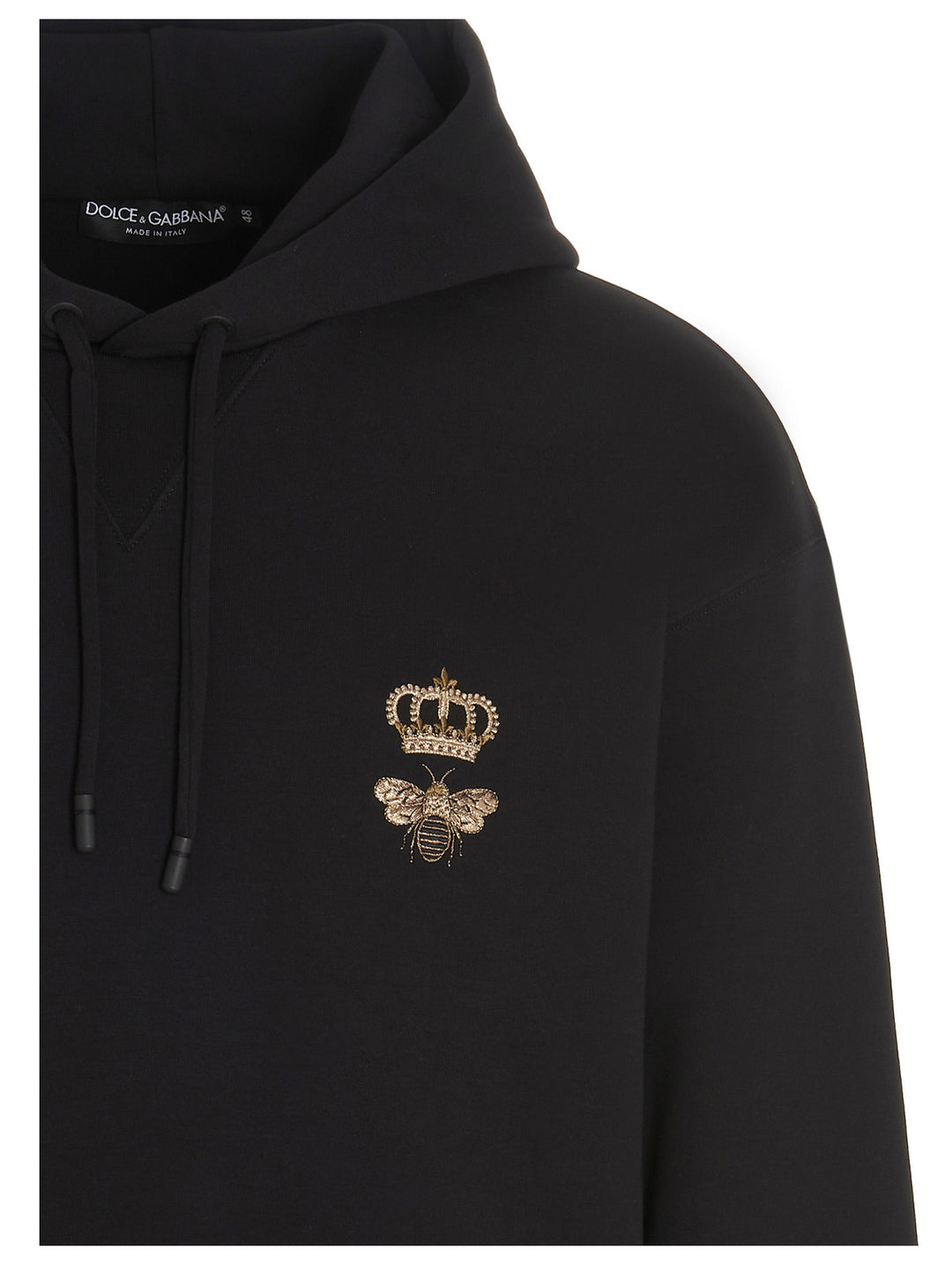 Logo Embroidery Hoodie Felpe Nero