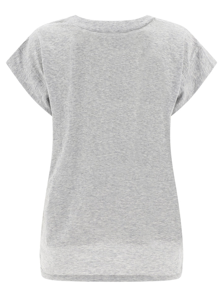 Le Mid Rise V T-Shirts Grey