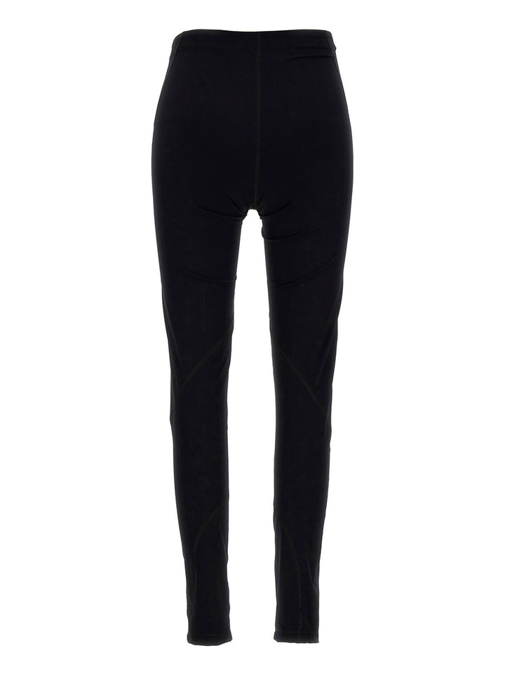 Logo Print Leggings Nero