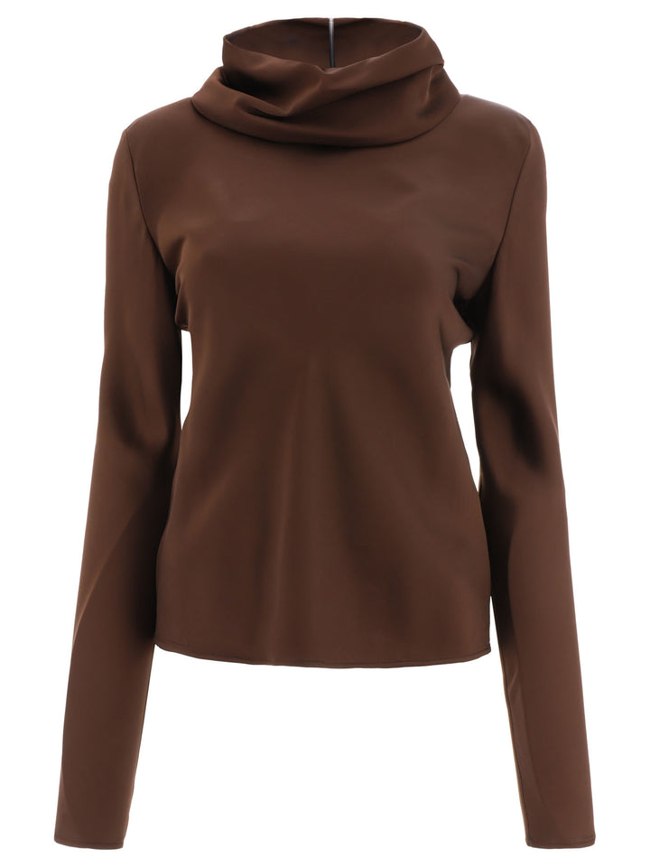 Zipped Top Top Marrone