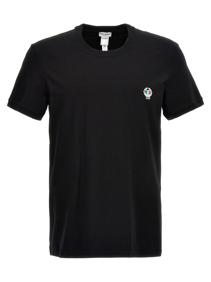 Logo Embroidered T-Shirt Intimo Nero