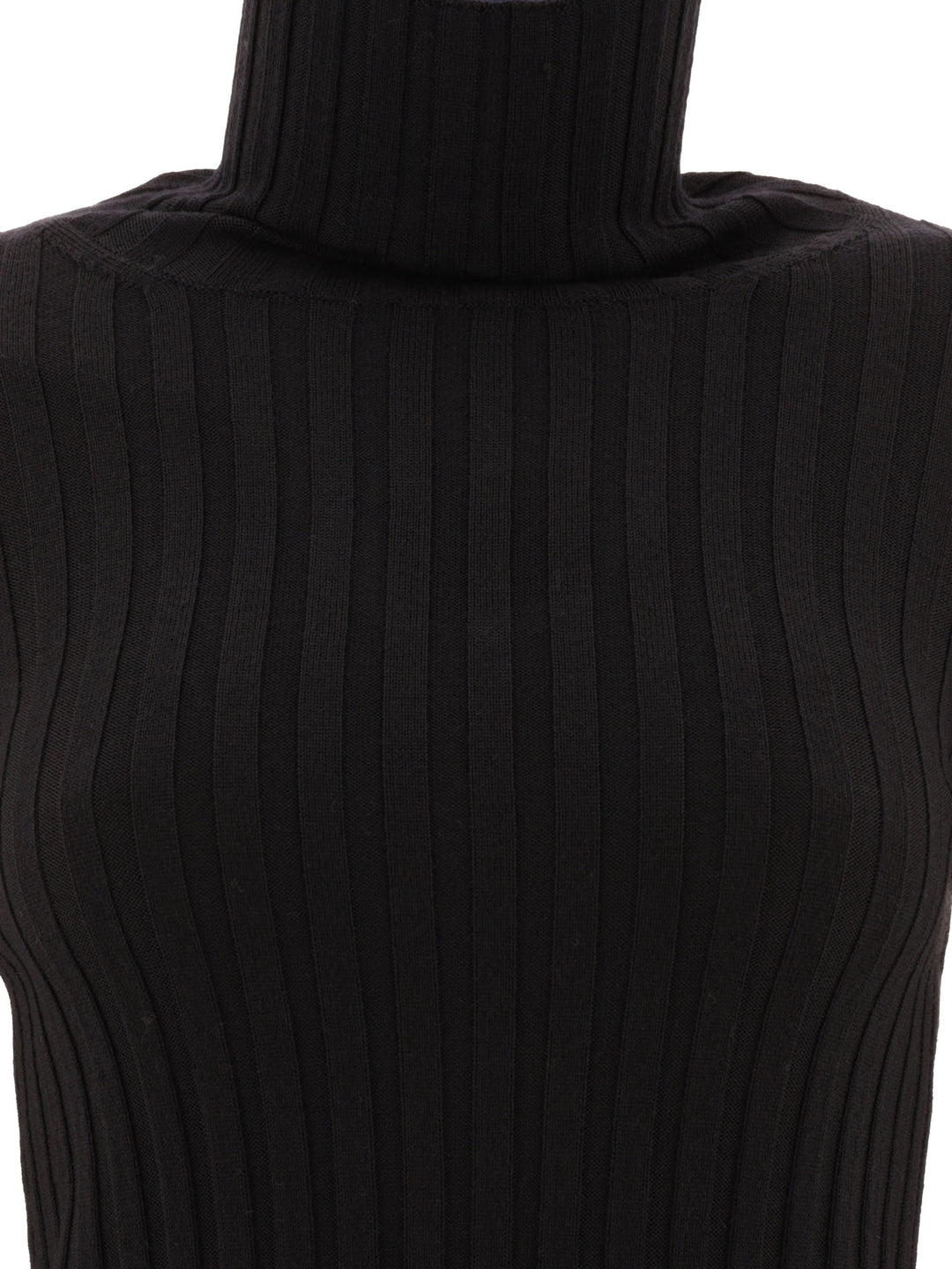 Turtleneck With Contrasting Profiles Knitwear Nero