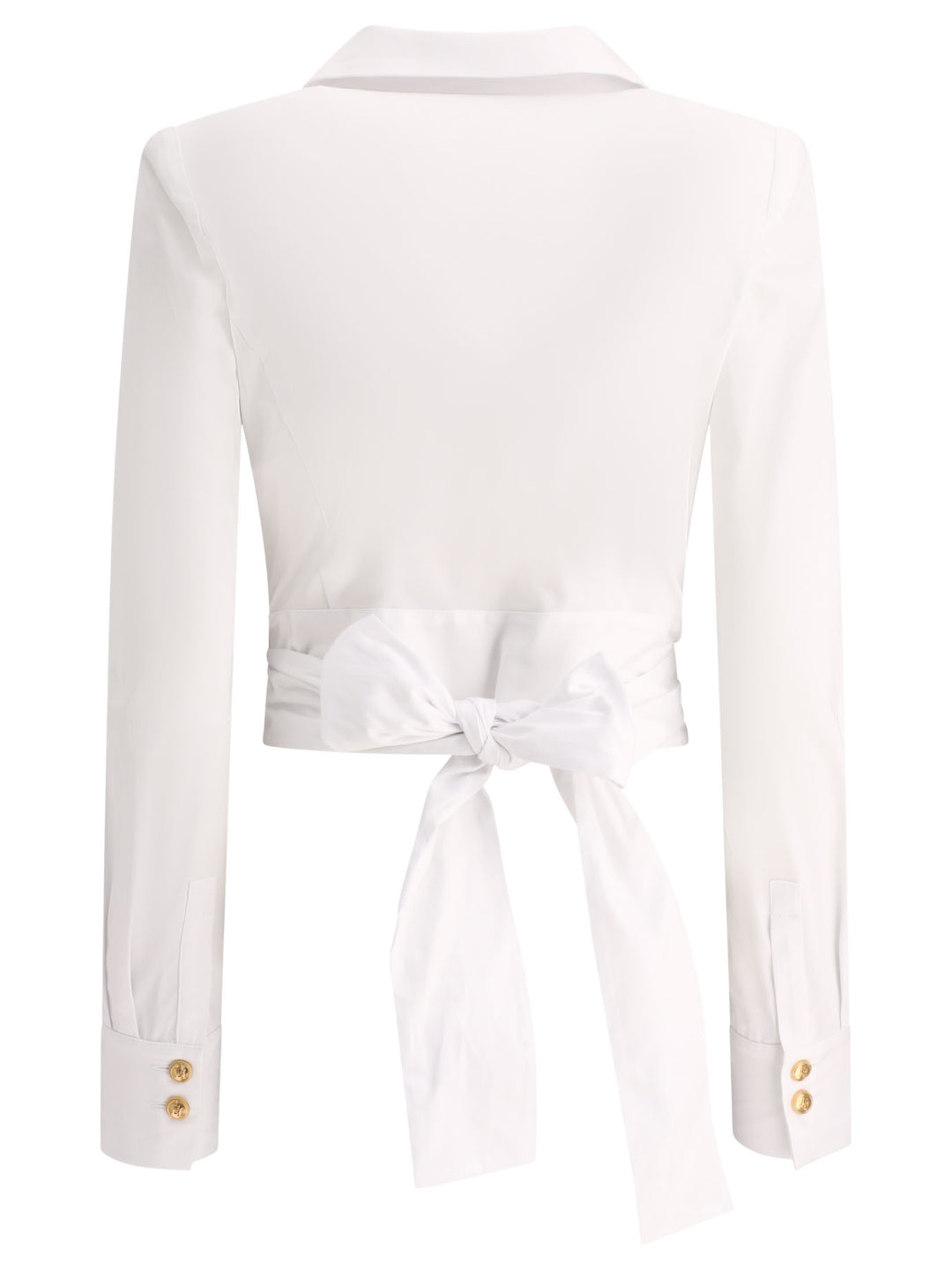 Cotton Shirt With Sash Shirts Bianco