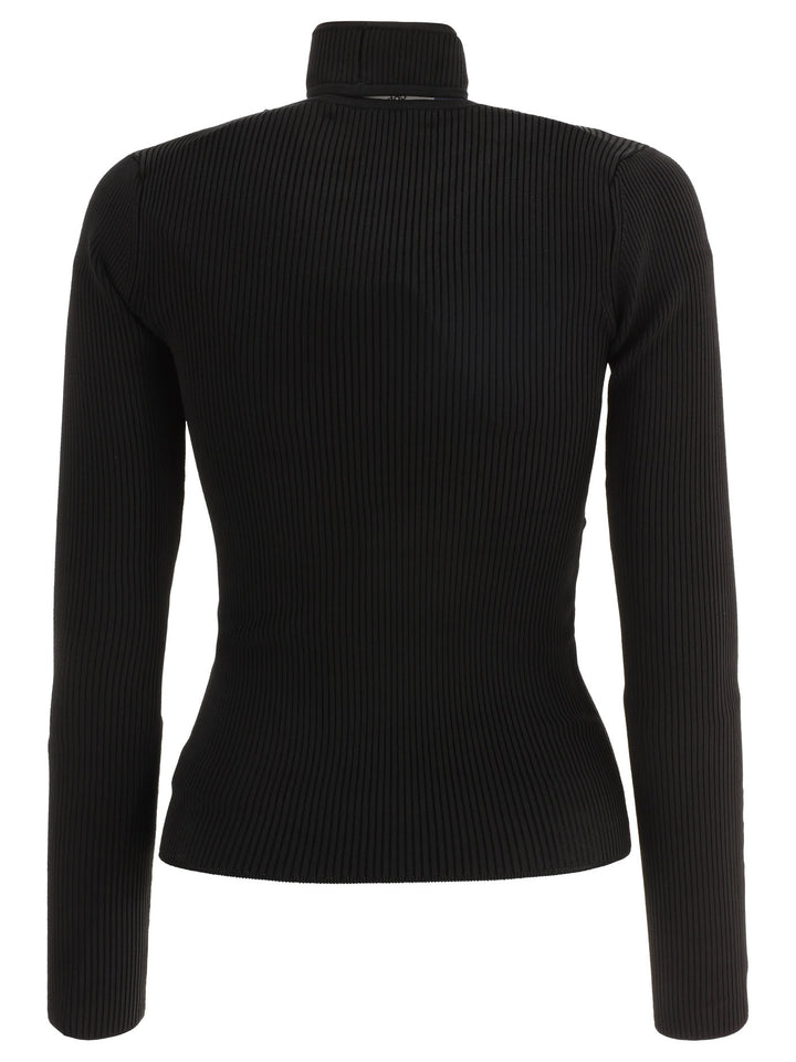 Turtleneck With Cut-Out Knitwear Nero